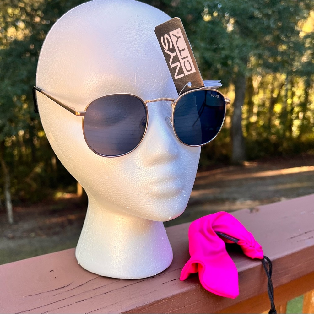 SUNGLASSES WITH CARRYING BAG NEW MIRRORED METAL FRAME ELTON STREET POSITION #06